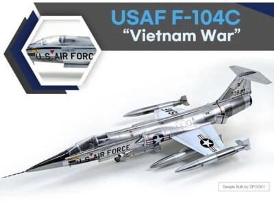 1/72 USAF F-104C VIETNAM WAR SUPERSONIC NTERCEPTOR AIRCRAFT PLA MODEL 12576 - Image 1 of 4