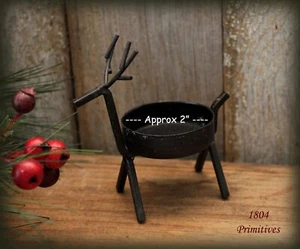 Set of 3 - Black Metal Reindeer Tea Light Holders - with 2" diameter - Christmas - Picture 1 of 3