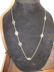 American Eagle Outfitters Necklace Chain with Medalions, Copper Tone, 40 Inch - Picture 1 of 2