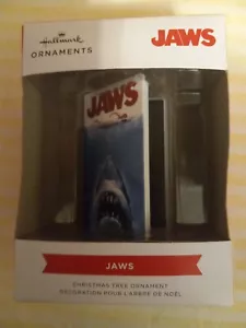 NEW Hallmark 2021 Jaws VCR Movie Red Box Ornament VHS Clam Case - Picture 1 of 8