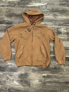 Vintage Coogi  Full Zip Hoodie HTF 69 Hip Hop Brown Size M Clean - Picture 1 of 10