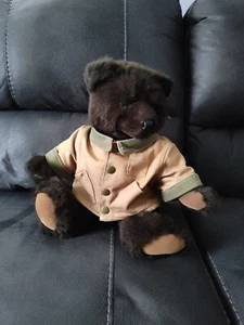 VINTAGE LL BEAN TEDDYBÄR MIT FELDJACKE - Bild 1 von 2