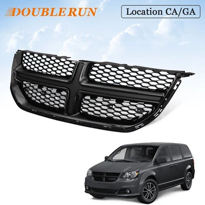 Fit For 2011-2020 Dodge Grand Caravan Front Grille Upper Bumper Grille Black Foto 1 de 4