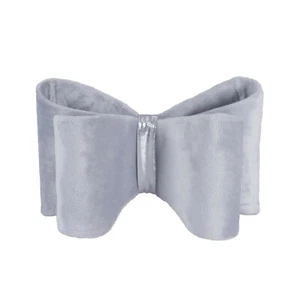 Palisander festlicher Samt silberne Schleife einfach am Halsband für Hunde anzubringen - 16 cm - Bild 1 von 3