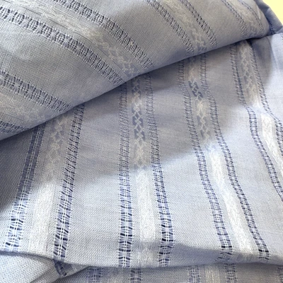 Blue Textured  Cotton 1 3/4 Yards 45" Wide Nice - Image 1 of 4