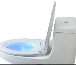 LumaWarm - Asiento de inodoro eléctrico térmico redondo luz nocturna blanco nuevo OB - Imagen 1 de 2