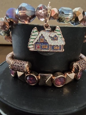 Bomb Party Holiday Stacks 2023 'Rustic Holiday' RBP6523 3 Bracelets - Image 1 of 3