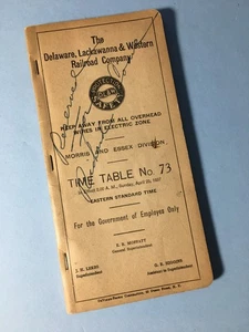 Horario de empleados de Delaware, Lackawanna y Western No.73 M&E Div. 25 de abril de 1937 - Imagen 1 de 4