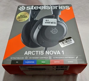 Steelseries Arctis Nova 1 Wired Headset Retractable Headset Black - Picture 1 of 3
