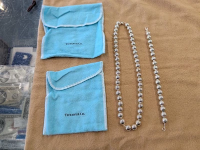 Tiffany & Company .925 Sterling HardWear 10mm Ball Link Necklace & Bracelet Set - Image 1 of 4
