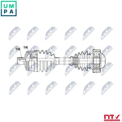 DRIVE SHAFT NPW-AU-109 FOR SEAT AUDI A4/B6/B7 ALZ 1.6L 4cyl EXEO STALZ 1.6L - Image 1 of 4