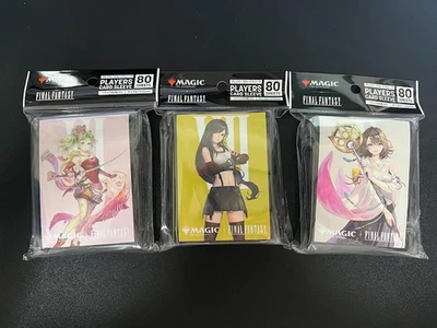 3 Set Magic The Gathering FINAL FANTASY Players Card Sleeves Tifa Yuna Tina - Image 1 of 4
