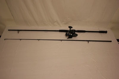 Combo de carrete giratorio de caña de pescar mediana pesada Penn Wrath II 9' 2 piezas negro dorado B1 Foto 1 de 4