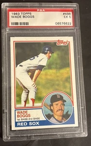1983 TOPPS #498 WADE BOGGS ROOKIE RC PSA 5 - Picture 1 of 3