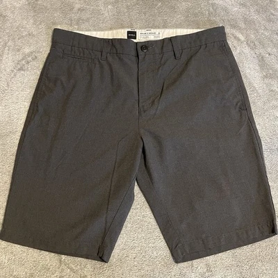Pantalones Cortos RVCA Hombres 36 Gris 10" Entrepierna Naturaleza X Industria Senderismo Aire Libre Patín Informal Foto 1 de 4
