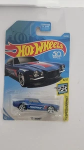 2018 Hot Wheels 50th Anniversary #153 HW Speed Graphics 7/10 '70 CAMARO Blue - Picture 1 of 3