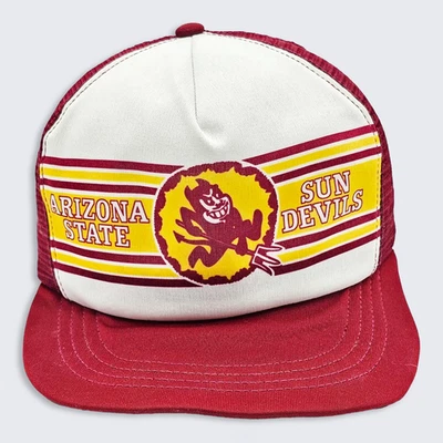 Gorra Arizona State Sun Devils Vintage Años 80 Camionero Snapback - Roja, Blanca y Amarilla Foto 1 de 4