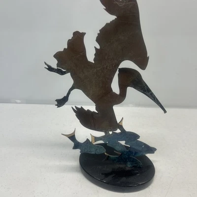 Michael Maiden Bronze Pelican with School Of Fish Sculpture 1999 Signed #37/500 - Image 1 of 4