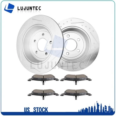 Rotores de freno traseros pastillas de cerámica para Chrysler Voyager 2003 2001-2007 Dodge Caravan Foto 1 de 4