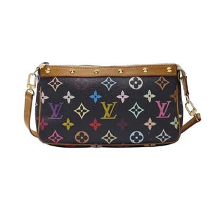 LOUIS VUITTON MURAKAMI MONOGRAM MULTICOLOR POCHETTE ACCESSOIRES SCHWARZ AUTHENTISCH - Bild 1 von 11