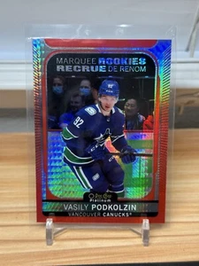 2021-22 O-Pee-Chee Platinum Vasily Podkolzin Marquee Rookie Red Prism /199 RC - Bild 1 von 2