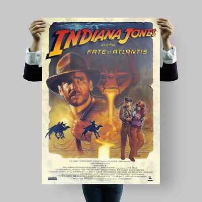 Indiana Jones and the Fate of Atlantis Poster, LucasArts, Size A4 • B2 • B1 - Bild 1 von 4