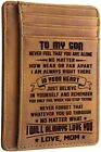 To My Son from mom Doptika Wallet Leather Slim RFID Card Holder