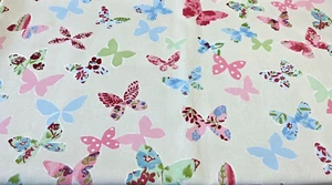 SEW Large Remnant - BUTTERFLIES for Curtains Blinds Bags 130cm x 1.70 metres - Picture 1 of 8