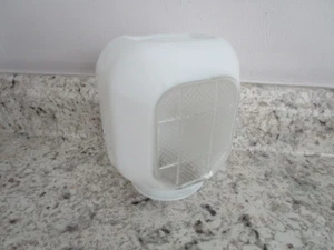 Lámpara globo de baño porche de vidrio esmerilado blanco estilo Art Deco vintage - Imagen 1 de 4