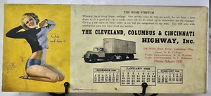 BLOTA DE TINTA PUBLICITARIA VINTAGE THE CLEVELAND COLUMBUS CLINNATI HIGHWAY 1939 - Imagen 1 de 2