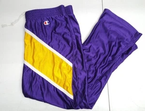 Champion Lakers Colorway Mens sz 36 Warm Up Jogger Basketball Pants Made USA - Picture 1 of 6