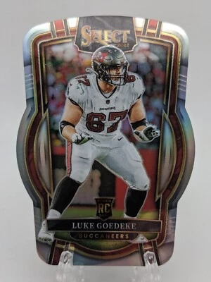 💥 2022 Select Luke Goedeke #209 SP Club Level Die Cut Silver Prizm Buccaneers - Image 1 of 2