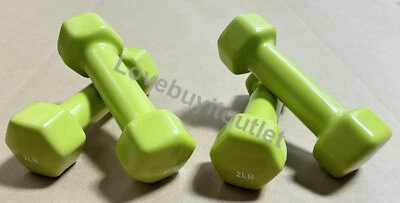 Роскошные зеленые удобные стальные гантели с виниловым покрытием упаковка 4 шт. - Изображение 1 из 3
