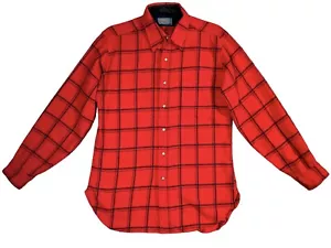 PENDLETON Lodge Shirt Size MEDIUM Red Plaid 100% Virgin Wool USA Made - Picture 1 of 7