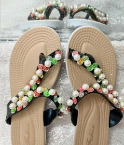 Sandalias De Verano Para Mujeres Zapatillas De Moda Casual size 7 small like(6) - Picture 1 of 3