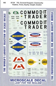 Microscale Decals - # 87-024 - Vintage - Commodity Traders, Trona,Equity,Cargill - Picture 1 of 4