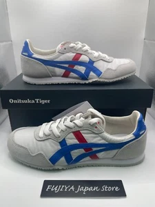 Onitsuka Tiger SERRANO Unisex 1183B400 100 WHITE/DIRECTOIRE BLUE M11/W12.5 New - Picture 1 of 10