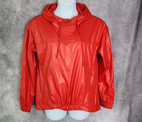 VETEMENTS Pullover a vento Fabletics donna rosso 1 4 zip giacca con cappuccio taglia large