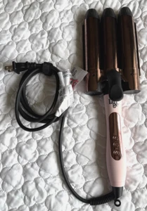 Lange Hair Le Tridente Titanium Triple Barrel Waving Iron Model HT232 Pink Waver - Picture 1 of 4