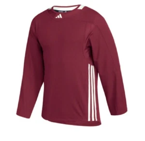 Adidas Blank Burgundy STK A Hockey Jersey New Mens Sizes With Strap - Picture 1 of 2