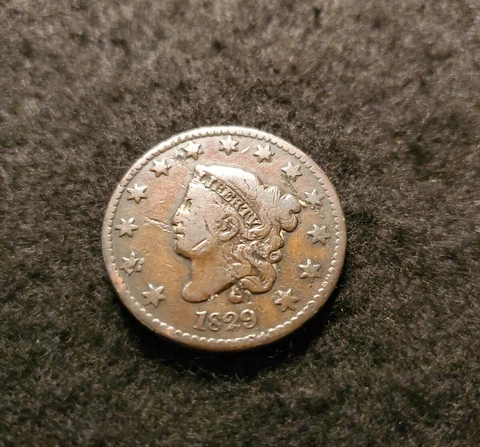 Nice VG 1829 (medium letters) Matron Head Large Cent Cover