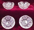 4 étoiles jouet ovale bols à baies verre indiana #300 EAPG transparent enfants pressé antique