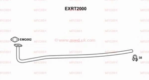 EXRT2000 Exhaust Front Pipe RELIANT RIALTO / ROBIN 850   1974-1995 - Picture 1 of 5