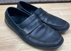 Born Mens Casual Shoes Black Leather Loafers Handcrafted Size 9 M/W - Picture 1 of 11