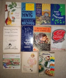 Eleven!!! 1930's-1960's Recipe Food/Drink Books & Publications  - Picture 1 of 2