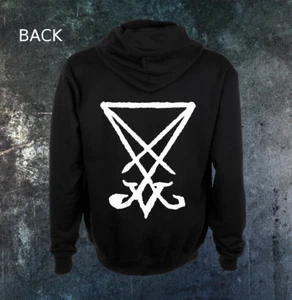 Sigilo de Lucifer Sudadera con Cremallera Pentagrama Baphomet Leviatán Cruz Satánico Oculto - Imagen 1 de 7
