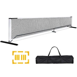 Sistema di gioco rete tennis Pickleball 22 piedi con telaio in metallo marcatori campo borsa da trasporto - Foto 1 di 24
