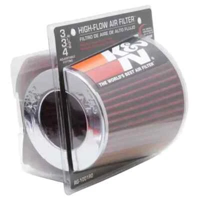 K&N 3" to 4" Round Tapered Universal Air Intake Cone Filter Chrome RG-1001RD - Image 1 of 4