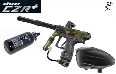 DYE RIZE CZR+ Paintball Markierer Komplettset inkl Tank und Loader Cal .68