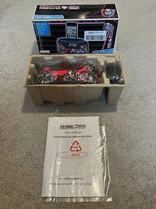 Monster High iPod Clock Radio Dock With Original Box 50248C-IPH New Box Rare NIB - Picture 1 of 4